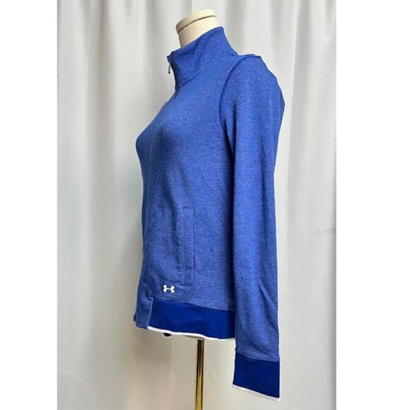 NWT! Under Armour Women's Threadborne Full Zip Jacket Blue SMALL - Picture 2 of 7